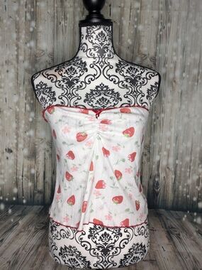 ROMWE Strawberry Tube Top